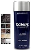 Top Secret Hair Thickening Building Fibers Refills - Undetectable & Natural Hair Filler - for Men & Women - Instantly Fill In Fine Thinning Hair - Weather & Sweat Resistant (Dark Brown, Large)