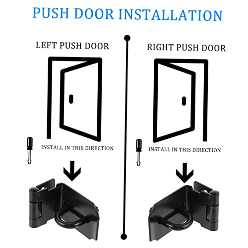 Image of DOITOOL 2pcs Stainless Steel Right Angle Door Buckle Lock Easy Install Security Latch for Home Cabinet Degrees Hasp for Doors Durable Accessory Black