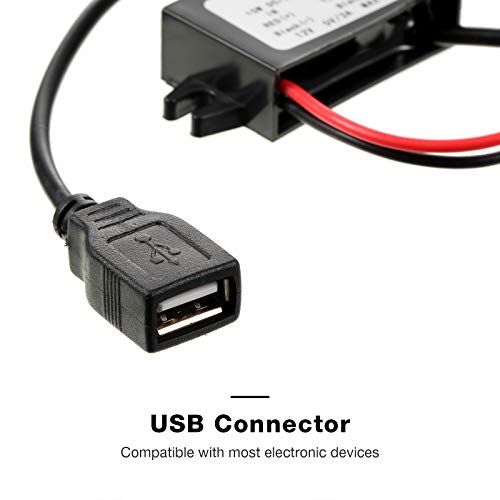 Weewooday 12v to 5v Dc Converter Buck Module USB Output Power Adapter Dc Car Power Converter Regulator(1 Piece)4