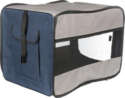 TRIXIE Hundebox Twister - Größe S: 45 x 45 x 64 cm – mit praktischere Pop-Up-Funktion für Innen & Außen, Transportbox inkl. Außen- & Tragetasche – 39692