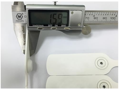 Plomben 100 Stück, Plomben Kunststoff, Durchziehplomben, Plombe, Blombe, Blombenset zum Verschließen von Erste-Hilfe Produkten, Barcode + verschiedene Nummern (Gelb)