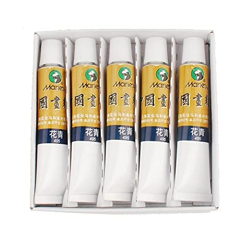 NWFashion 12ML Chinese Painting Color Tubes Watercolor Drawing 5PC/ONE LOT (495 Cyanine) Cover