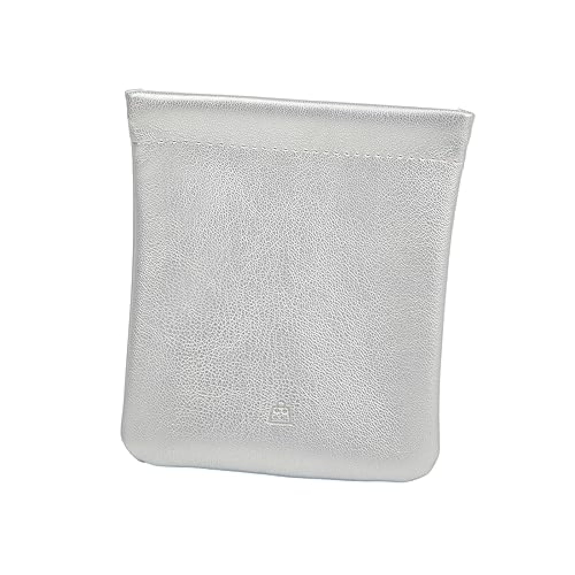 PU Leather Cosmetic Bag Mini Short Purse, Silver