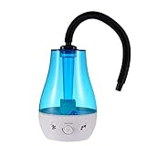 Bestlle Humidificador de reptiles, tanque de agua de 3 l, sin ruido, máquina de hacer niebla fría, con botón ajustable, tanque de lagartos, camaleones, serpientes, para reptiles, anfibios, terrario