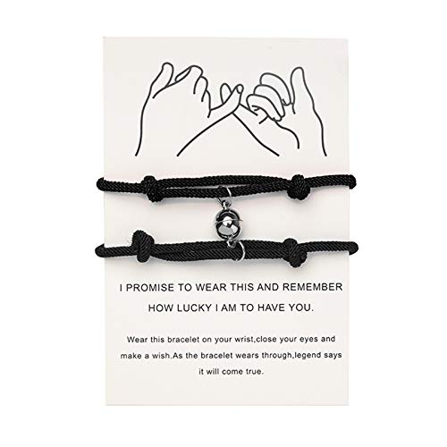 ZEZHOMCHI Magnetic Bracelets for Couples Mutual Attraction Relationship Matching Rope Bracelet Friendship Bracelet for Women Men Boyfriend Girlfriend