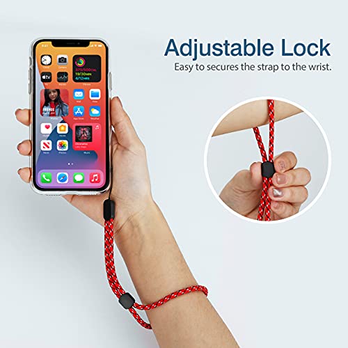 Hand Wrist Strap Lanyard, 6 Pack 9.5Inch Adjustable Nylon Wristlet Straps Keychain String For Cell Phone Case Holder, Airpods Pro 2 2022, Camera, Key, Gopro, Usb Drive, Ski Glove (Multi-Color) #TOP3