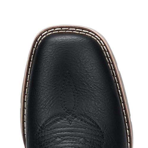 Image of Suokdil Cowboy Boots for Men - Men's Western Boots with Embroidery, Slip Resistant Square Toe Chunky Heel, Durable and Fashionable Retro Classic Footwear for Spring and Fall