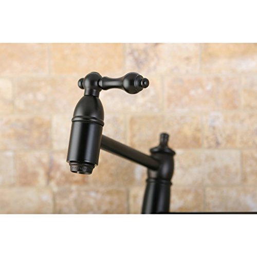 Kingston Brass Ks3105Al Restoration Pot Filler, Oil Rubbed Bronze,8-1/8-Inch Spout Height #TOP2