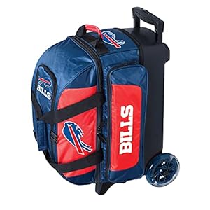 Strikeforce Bowling NFL Buffalo Bills Two Ball Bowling Roller Bag with Ball, Shoe and Accessory Pockets
