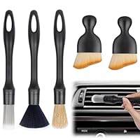 URAQT Auto Detailingbürste, 5 Stück Autoinnenraum Reinigungsbürsten Set mit Weichen, Detailreinigungsbürste, Reinigungsbürste, Staubentfernungsbürste, geeignet für Autos, Staub und Büroräume