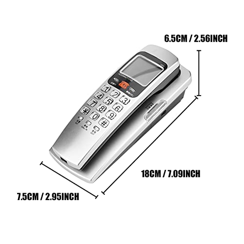 Teléfono fijo con cable y Caller ID estándar FSK DTMF miniatura 6