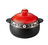 Aide à la cuisine : préparez la cuisson mijotée et présentez vos repas dans un seul récipient. Idéal pour les ustensiles de cuisine en céramique, les ragoûts, les ragoûts, les gruaux et plus encore. La cocotte présente des courbes élégantes et des couleurs vives qui deviendront rapidement votre préférée.