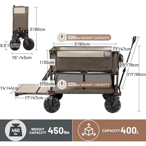 Timber Ridge EU-TR-21823 400L Large Capacity Folding Double Decker Wagon thumb #8