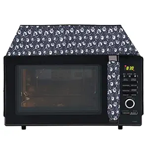 Wings Star Oven Top Cover for IFB 25 L Convection Model (25SC4, Metallic Silver) - Microwave Top Cover with 4 Utility Pockets and 1 Oven Handle Cover KUM05