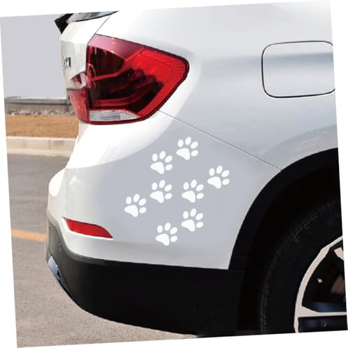 Pegatinas de huellas de gato para coche LIFKOME adhesivos resistentes al calor 72 piezas 6