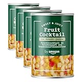 by Amazon Macedonia De Frutas En Zumo De Fruta, 411g (Paquete de 4)