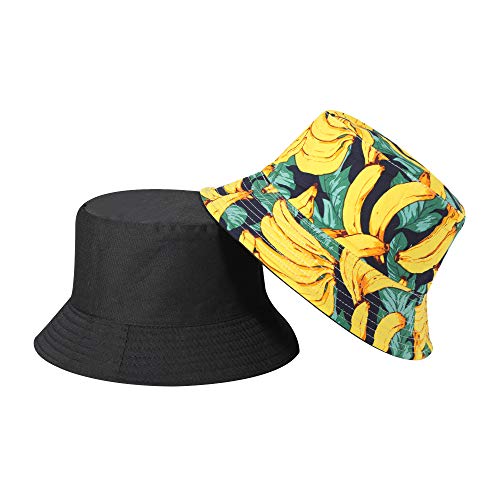 ZLYC Unisex Cute Print Bucket Hat Summer Travel Fisherman Cap for Women Men Teens