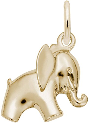 Rembrandt Baby Elephant Charm - Metal - 10K Yellow Gold