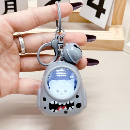 TWTCZOZ Chat Porte-clés Chat Porte-monnaie Chaton Accessoire Alliage avec Veilleuse pour Filles Sacs et Clés Adapté à Cadeau Collection Décoration, Gris – vue 4