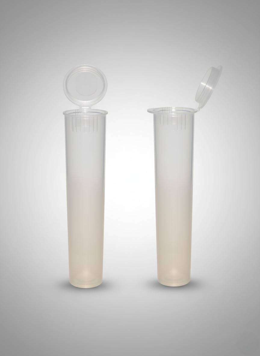 Evo Plastics 1000 Count Clear 116mm Pop Top Tubes – BPA-Free, Airtight Vials for Safe Storage – Made in the USA