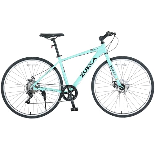 WEEROCK 700C Road Bike 7-Speed Hybrid with Aluminium Frame