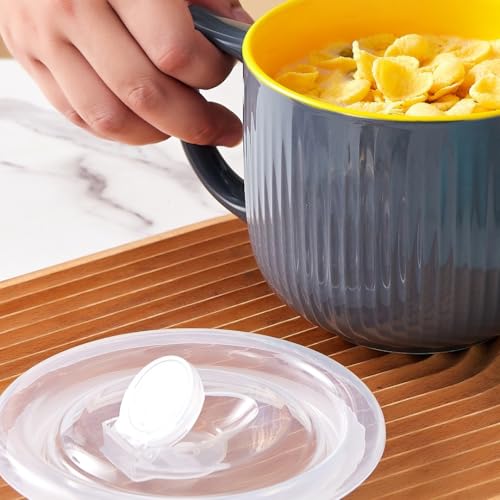 Hoilse Vented Lids for 5\" diameter containers set of 2,lids for soup bowls