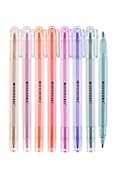 DIVERSEBEE Dual Tip Bible Highlighters and Pens No Bleed, 8 Pack Quick Dry Highlighters Set, Cute Markers, Bible Study Journaling Office Supplies and Accessories (Boho)