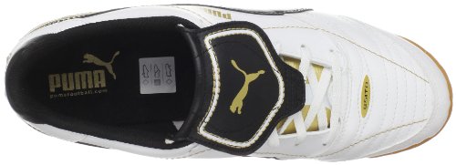 PUMA Men's Esito Finale IT Soccer Shoe,White/Black/Team Gold,13 D US