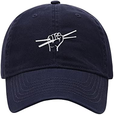 Baseball Cap Men Drummer Sticks Embroidered Washed Cotton Dad Hat Baseball Caps