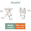 Mesa de Camping Plegable SUNNYFEEL - Mesa portátil ligera de aluminio para picnic, cocina, playa, senderismo, pesca, barbacoa miniatura 4