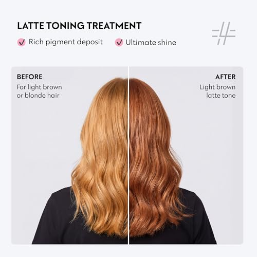 Image of FOUR REASONS Color Mask, Latte (27 Colors) - Hair Gloss & Color Depositing Conditioner - Semi Permanent Hair Toner for Color-Treated Hair Color For Women - Vegan & Cruelty-Free - 6.76 fl oz