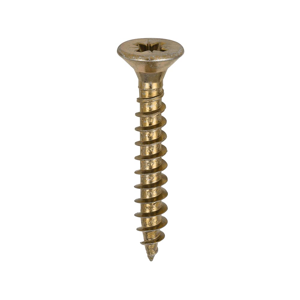 Timco Yellow Solo Chipboard & Woodscrews - Pz - Double Countersunk - 6.0 X 40Mm - Box Of 200