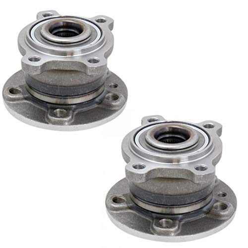 Image of TRQ Rear Driver and Passenger Side Wheel Bearing and Hub Assembly Set 2 Piece Compatible with 2010-2017 Volvo XC60 All Wheel Drive