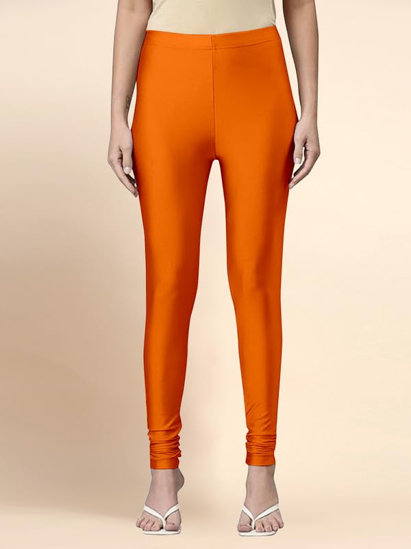 Image of TRENDMALLS Women's Microfiber Elastane Stretch Soft Churidar Length Leggings with Ultrasoft Waistband