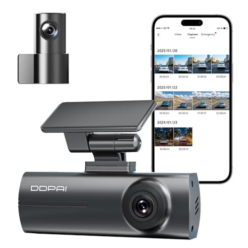 Image of DDPAI Dash Cam Front and Rear, N1 Dual