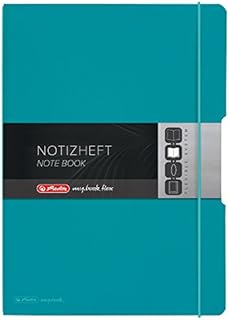 Herlitz notatki zeszyt Flex/DIN A4/na 40 arkuszy w kratkę + liniowane/turkusowy