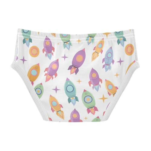 Wusikd Cute Rocket Boys' Underwear Cotton Colorful Boys Briefs Soft Toddler Underwear 2T2