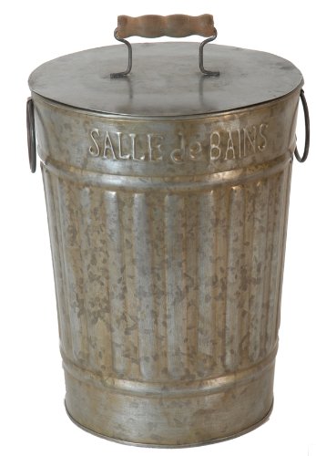 Antic Line Poubelle de sdb couleur zinc