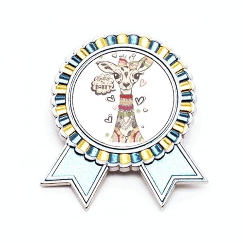 Broche girafe métal coloré M accessoire Winner Award bijou vêtement femme