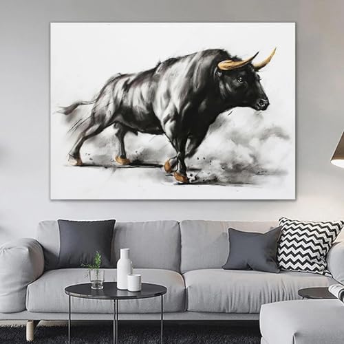 Toile art yak animal sauvage de 20x30 cm pour affiche murale et tableau de salon moderne