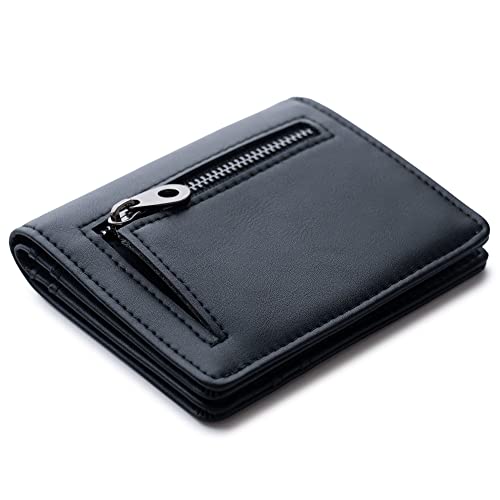 Image of Alldaily Small RFID Wallet for Women Slim Compact Bifold Pocket Ladies Travel Mini Purse (Black)