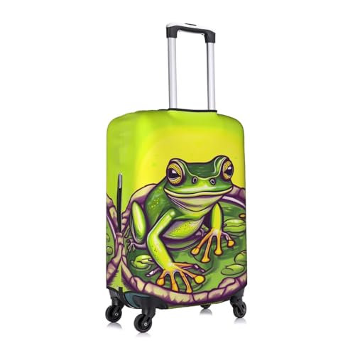 Frog in a pond Printed luggage cover, double stitching all around, high elastic material, suitable for travel and business trip2