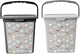 YöL Reusable Plastic Dog Puppy Treat Food Bin Grey 6 Litres Storage Container
