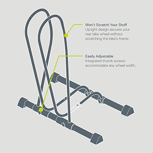 Delta Cycle Single Bike Stand Floor, Tool-Free Adjustable Bike Floor Stand For Mountain, Fat Tire, Road Bikes, Freestanding Bike Stand For Garage Parking #TOP2