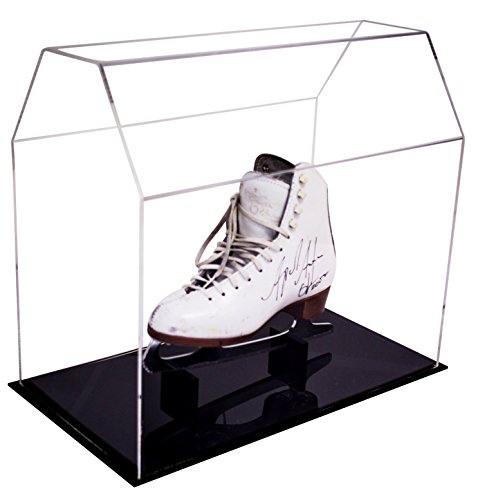 Better Display Cases Clear Acrylic Skate Display Case for Ice Skate Hockey Skate with Black Base (SP06/A022-BDS)