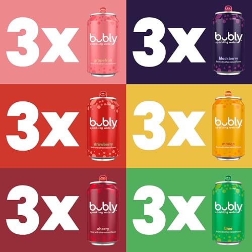 Bubly Sparkling Water, 6 Flavor Variety Pack  thumb #1