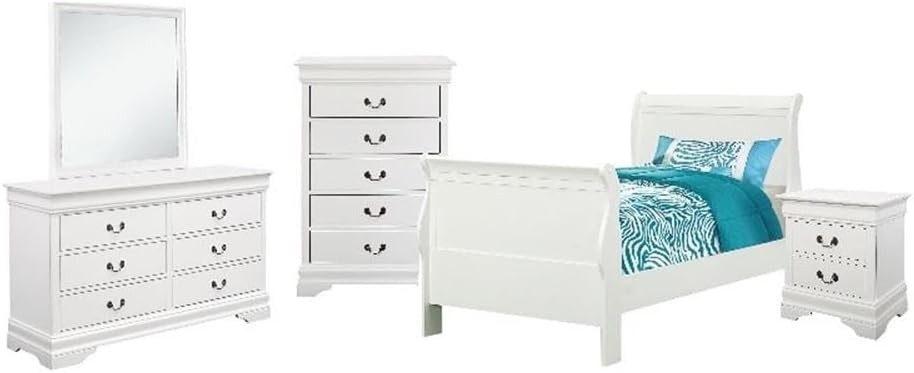 Coaster Louis Philippe Full Bed 5-Piece Set, White