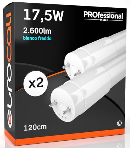 Eurocali Tubo LED T8 17,5W 120cm Bianco Freddo