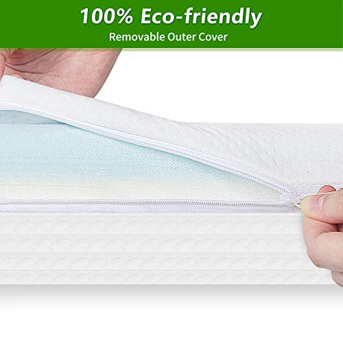 Crib Mattress and Toddler Bed Mattress, Dual Sided Sleep System, Breathable Premium Baby Mattress for Infant and Toddler with Removeable Cover, Comfort Memory Foam Reversible Baby Mattress, White