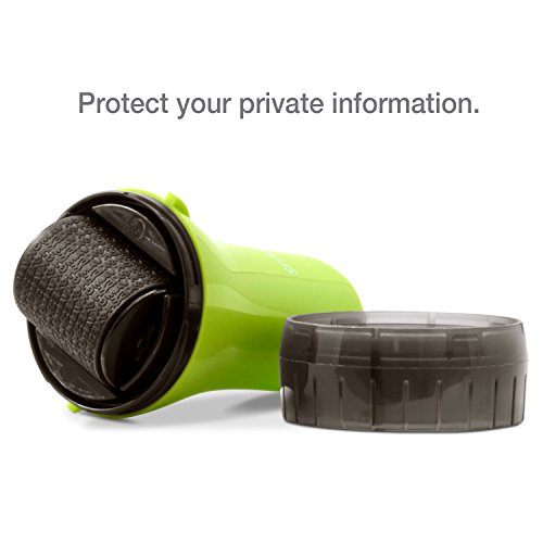 Image of Guard Your ID Wide Advanced Roller 2.0 Identity Theft Prevention Security Stamp Green